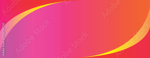 Vibrant pink and red gradient background with smooth, flowing curves. The background features bold pink and red hues with a dynamic style. Minimal abstract gradient curve vector background