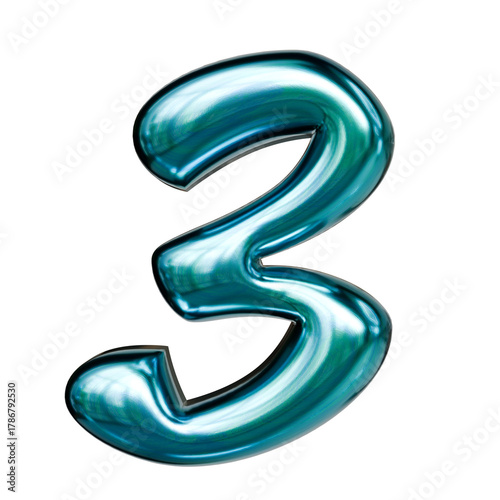 Wallpaper Mural Alphabet number and symbol 3d word render Teal Blue Chrome Glossy Tubular Symbol Torontodigital.ca