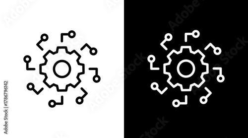 Automation Diffuse  White Icon Set Design