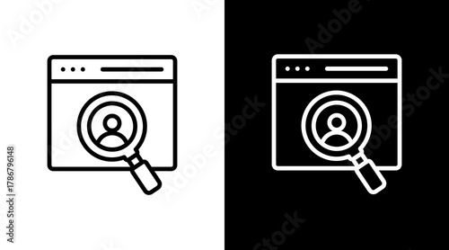 User Research  White Icon Set Design