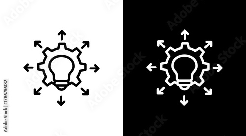 Innovation Capacity  White Icon Set Design
