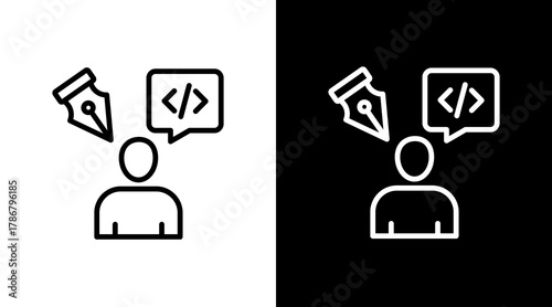 Abilities  White Icon Set Design