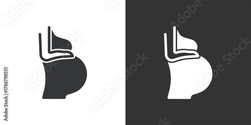 Pregnancy icon. Solid glyph series icon