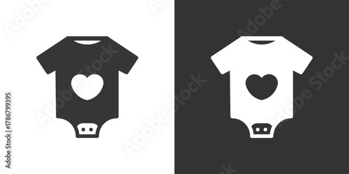 Baby clothes icon. Solid glyph series icon