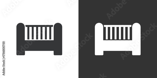 Crib icon. Solid glyph series icon