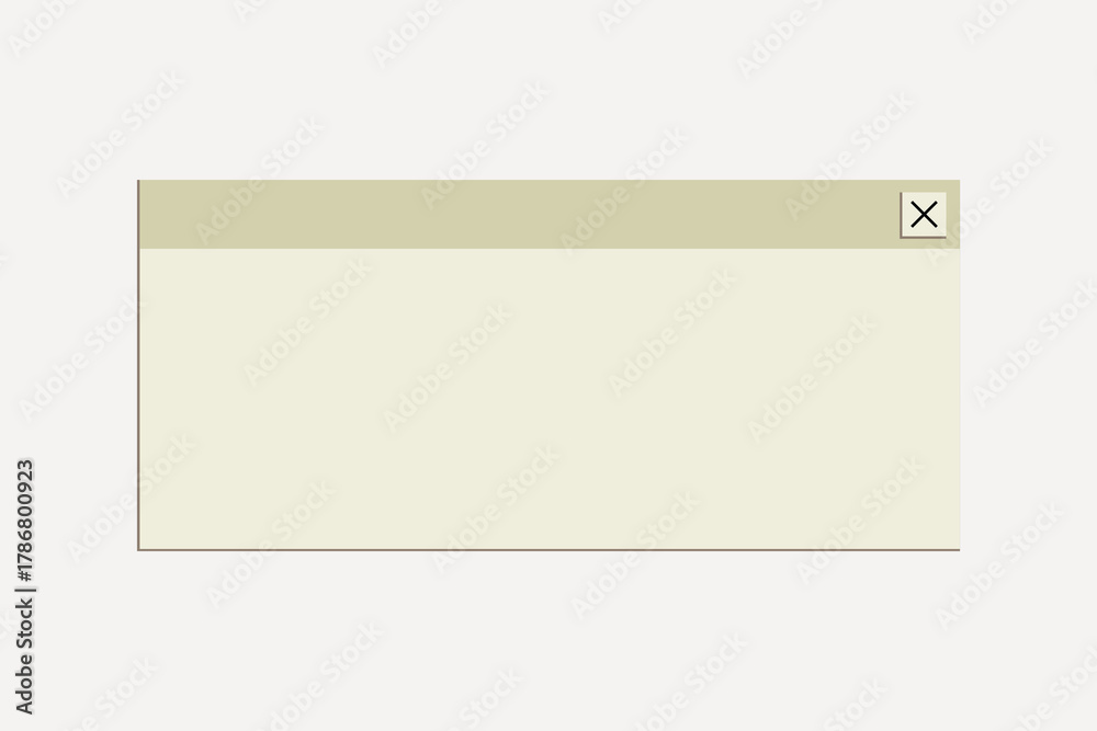 Beige pop-up window frame element vector