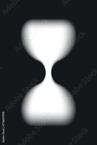 Abstract blurred hourglass silhouette illustration vector