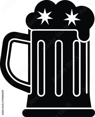 Icon of a classic australian beer mug with frothy head