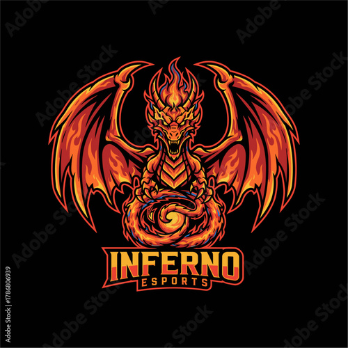 Menakutkan ilustrasi vektor tengkorak api iblis kepala labu Halloween