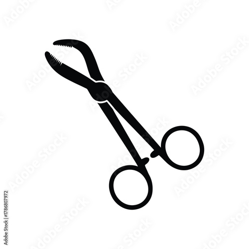 Surgical forceps medical instrument illustration