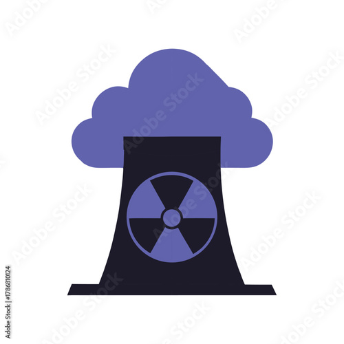 Nuclear power plant vector.
