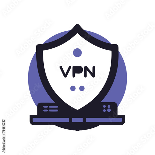 Computer security concept or von icon design.