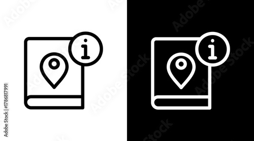 Guidebook  White Icon Set Design