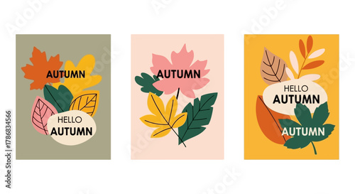 Autumn Greetings A Collection of Decorative Leafy Designs for Fall Season Greetings and Events