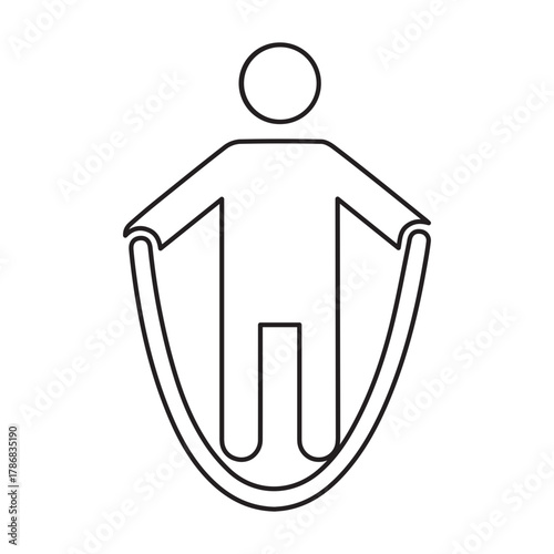 person jumping rope icon