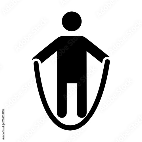 Jumping Rope Fitness Icon