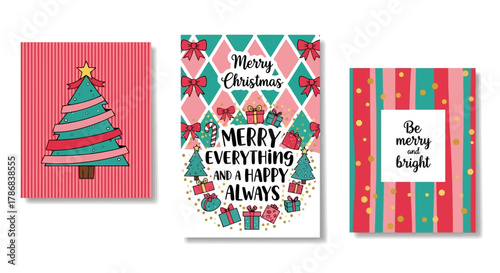 Festive Holiday Spirit Set of Whimsical Christmas Card Designs for Spreading Cheer