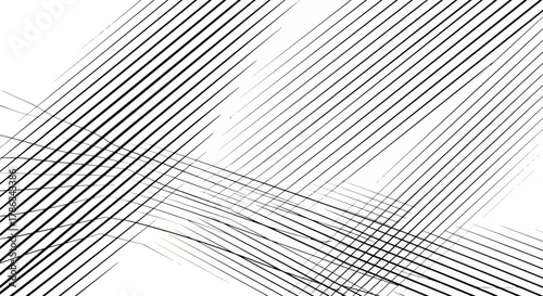 Abstract Black Lines on White Background Dynamic Diagonal Pattern Graphic Design