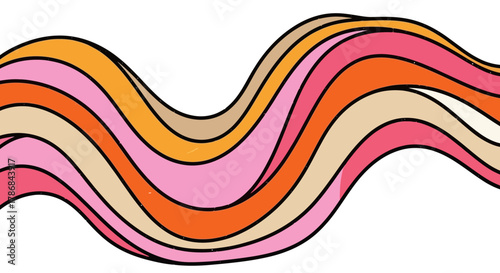 Abstract Wavy Lines A Colorful Design for Backgrounds and Graphic Elements