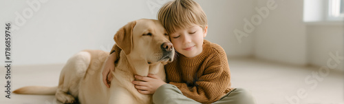 Harmonious Bond: Young boy ...