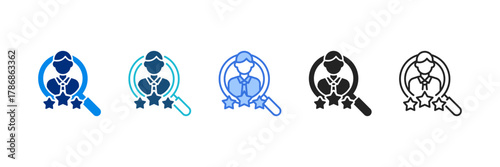 Talent Acquisition Icon Set Multiple Style Vector Illustration 