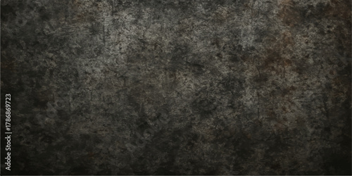 Dark, old grunge wall texture with a rough, black, aged surface design