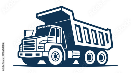 Industrial dump truck icon art