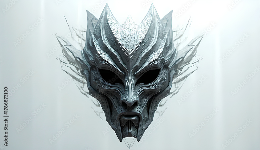 Naklejka premium black mask on white background