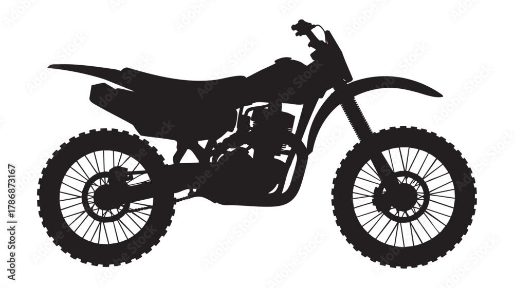 Obraz premium Motocross dirt bike silhouette
