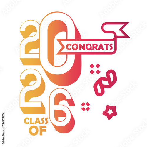 congratulation Line Gradient Icon