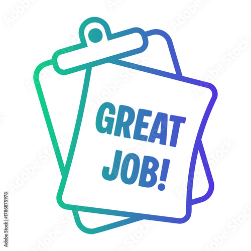 congratulation Line Gradient Icon