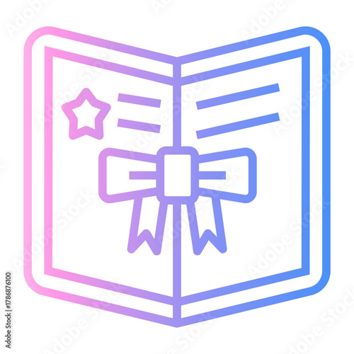 congratulation Line Gradient Icon