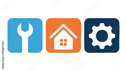 Home maintenance service icons