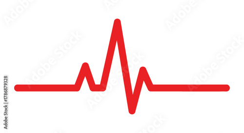 Heartbeat pulse line with transparent background