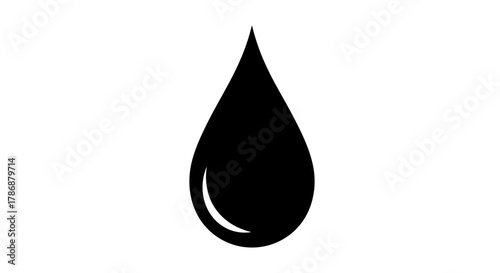 Water drop icon with transparent background