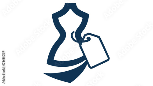 Fashion retail dress form icon