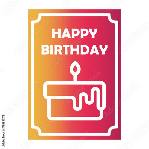 congratulation Gradient icon