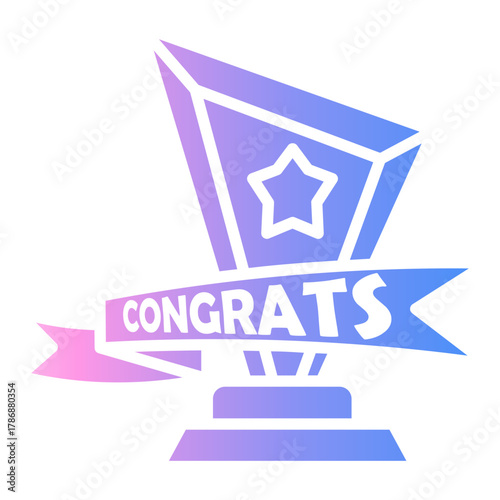congratulation Gradient icon