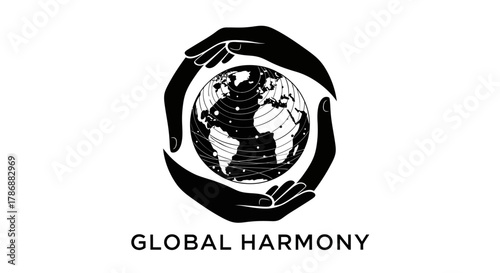 Hands holding Earth globe symbolizing global harmony