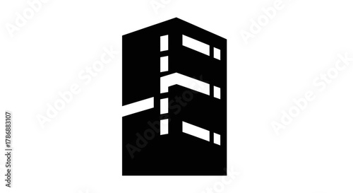 Modern skyscraper building with transparent background