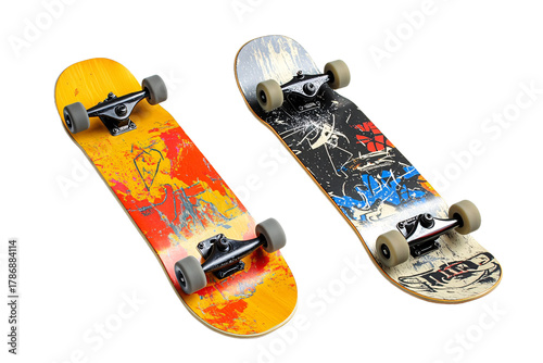 Two Skateboards Side by Side PNG