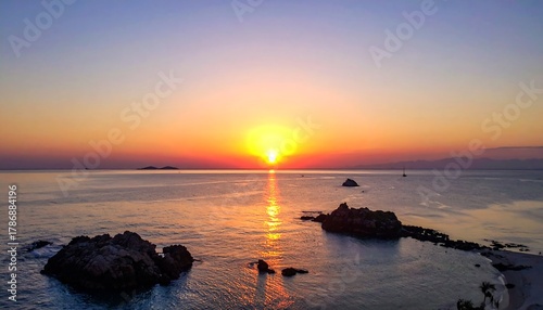 Golden Hour Serenity - A Coastal Sunsets Embrace.