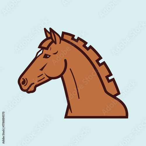 Elegant brown horse portrait with a focused and determined gaze.