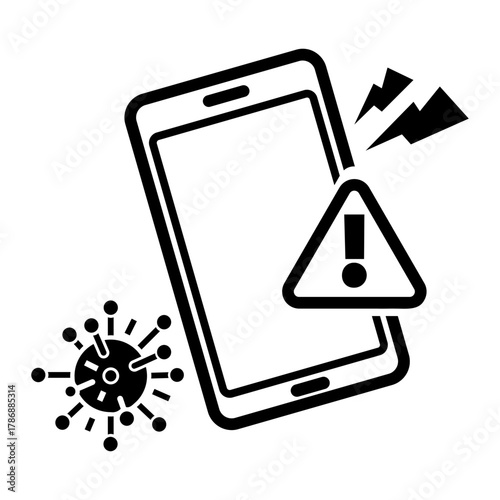 cyber threat Line Icon