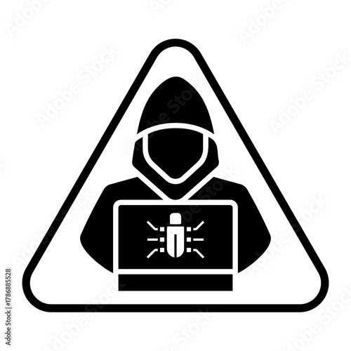cyber threat Line Icon