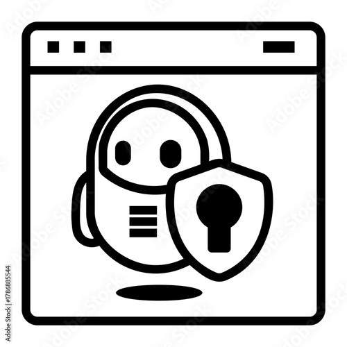 cyber threat Line Icon