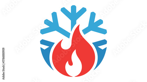 Heating and cooling symbol icon