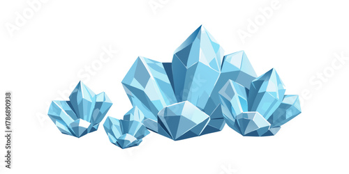 A collection of blue crystalline formations, capturing the essence of natural mineral beauty and geological wonder