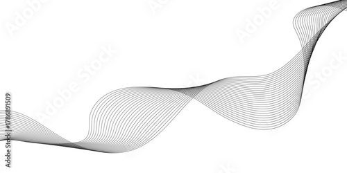 black wave line patterns creating striking contrast and depth, abstract black wave design with smooth curves and elegant movement on a light background, abstract black wave lines on White.