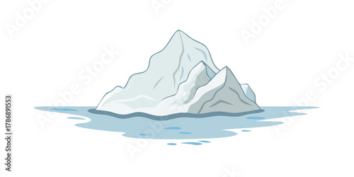 A captivating iceberg gracefully floats on the serene ocean, its majestic form, a testament to natures artistry and the beauty of the frozen realm